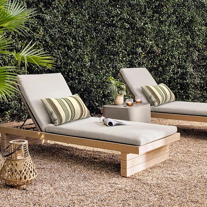 DYTXIII Pack of 2 Waterproof Outdoor Lumbar Pillow with Inserts, 12x20 in Rectangle Decorative Patio Throw Pillow for Home, Sofa,Bench and Patio Furniture, Stripe Onyx