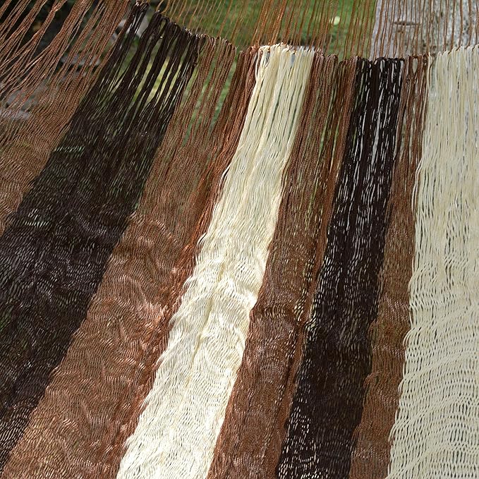 NOVICA Beige Brown Nylon Handwoven Mayan Hammock, Near The Sea' (Double)