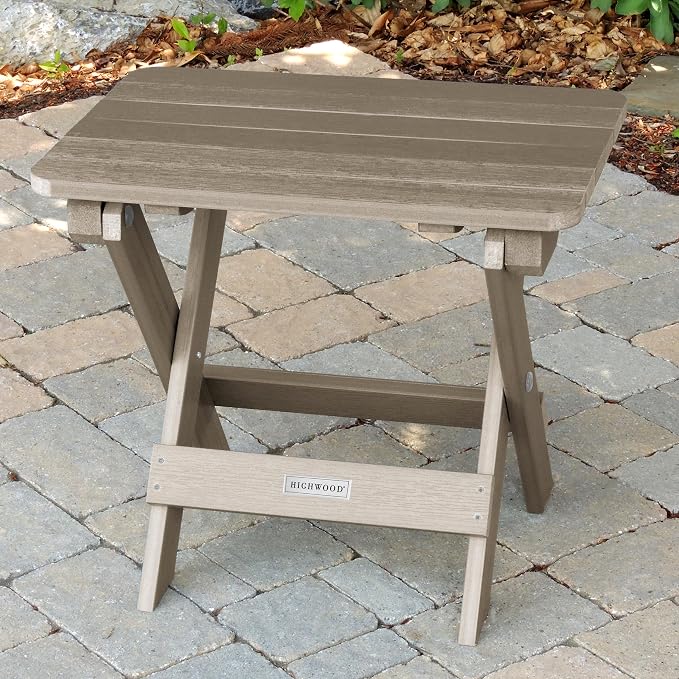 Highwood AD-TBS1-WBR Folding Adirondack Side Table, Woodland Brown