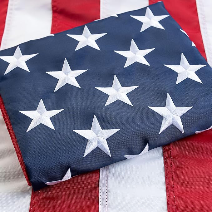 JRED 3x5 American Flag Indestructible US Flag 3x5 Heavy Duty Outdoor USA 420d Nylon TearProof Flags Outside Embroidered Stars for 4th of July Decorations High Wind All Weather
