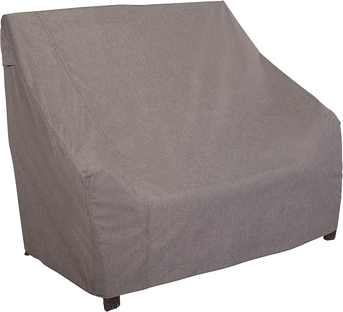 Modern Leisure Garrison Patio Loveseat Cover - Weather-Resistant Fabric - Outdoor Furniture Protection Perfect for Patio, Deck, and Porch - 35" L x 38" W x 31" H - Heather Grey