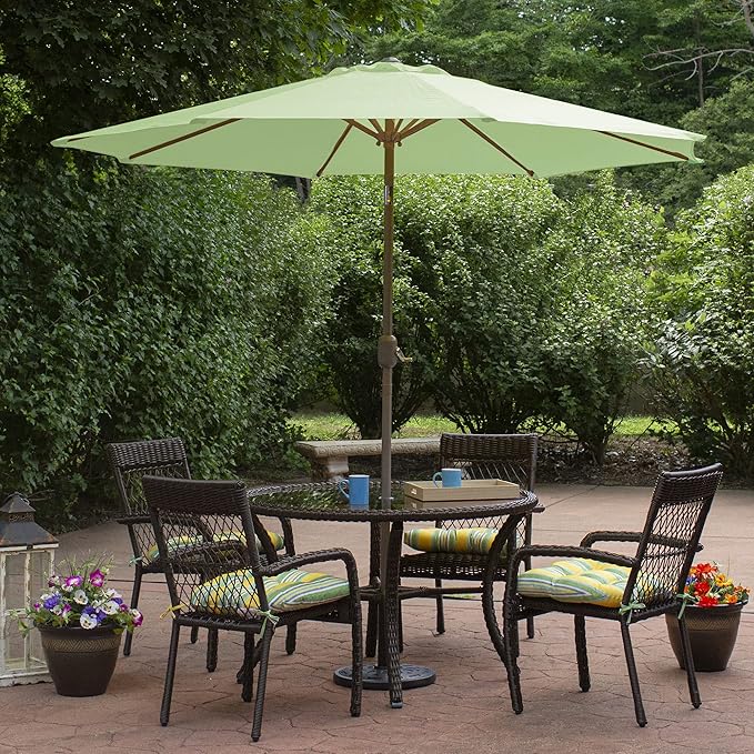 Northlight Outdoor Patio Market Umbrella with Hand Crank and Tilt - 9' - Sage Green
