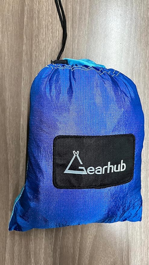 Gearhub 106"x55" Camping Hammock Double & Single Portable Hammocks Camping Accessories for Outdoor, Indoor, Backpacking, Travel, Beach, Backyard, Patio, Hiking Blue