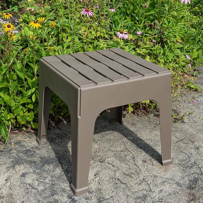 Adams Big Easy® Outdoor Stack Table - 2-Pack, Earth Brown