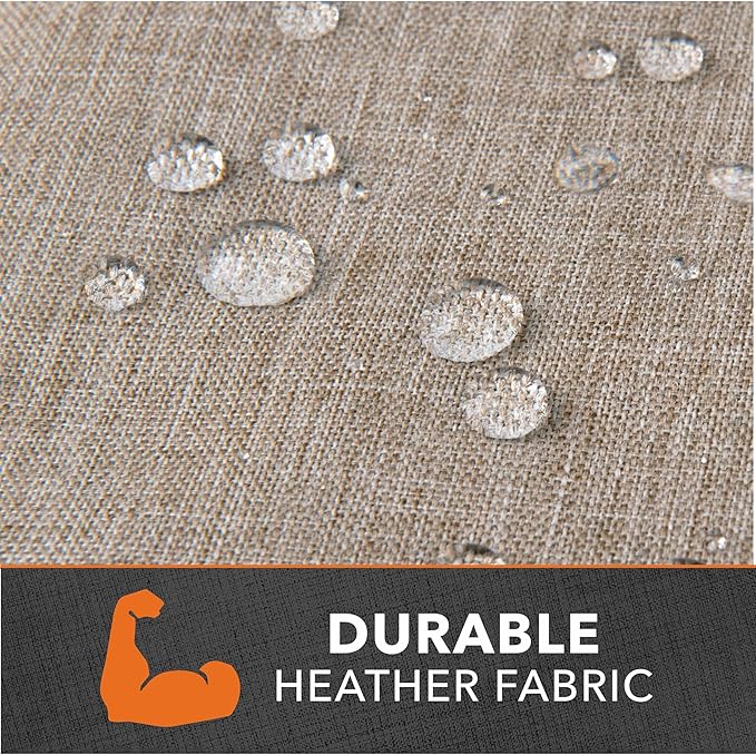 Modern Leisure Garrison Patio Loveseat Cover - Weather-Resistant Fabric - Outdoor Furniture Protection Perfect for Patio, Deck, and Porch - 76" L x 38" W x 38.25" H - Sandstone