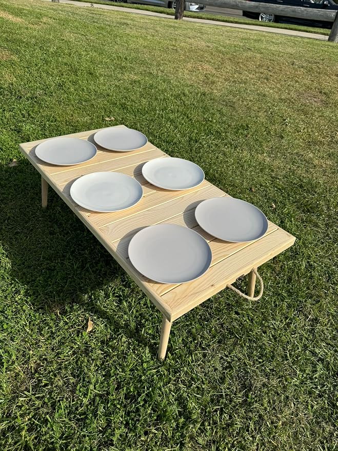 Home Living Outdoor Gardening Patio Furniture Patio Tables Low Picnic Table, Kids Picnic Table, Low Wood Event Table, Beach Party