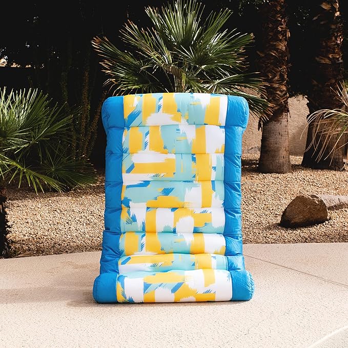 Big Joe Kona Hammock No Inflation Needed Pool Lounger with Headrest, Quick Draining Fabric, 4 feet Big