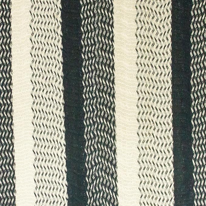 NOVICA Black White Striped Nylon Hand Woven Mayan Rope 2 Person XL Hammock, 'Night Stripes' (Double)
