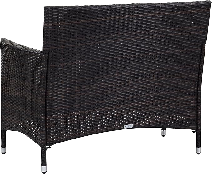 Safavieh Outdoor Collection Figueroa Brown and Sand 4-Piece Patio Set
