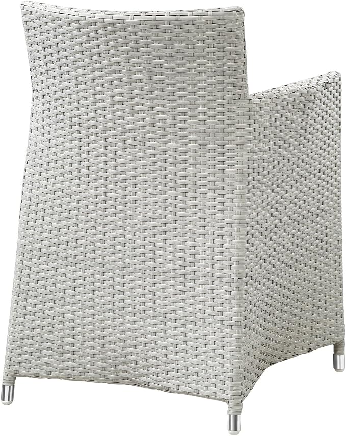 Modway Junction 5 Piece Outdoor Patio Dining Set, 81.8" x 109" x 32", Gray White