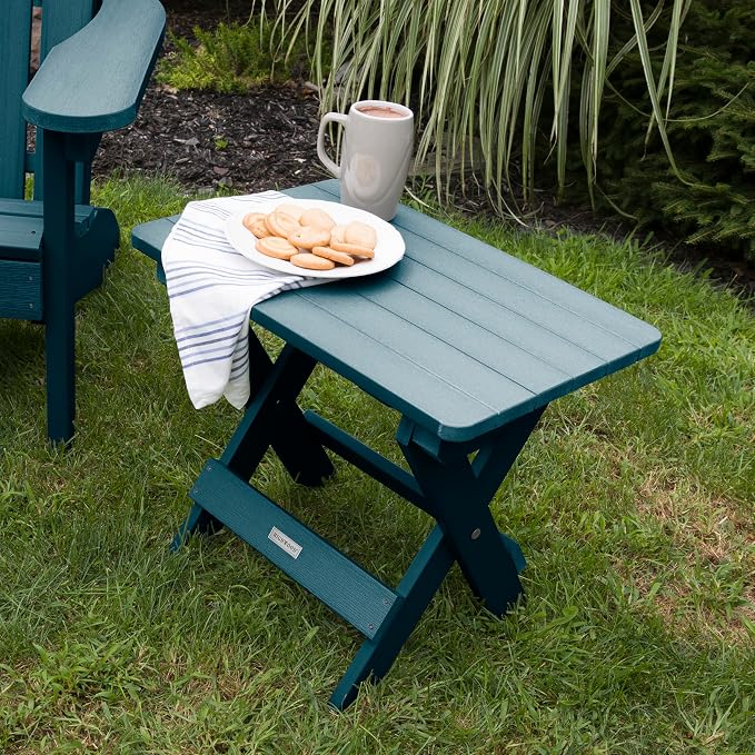 highwood AD-TBS1-NBE Adirondack Folding Side Table, Nantucket Blue
