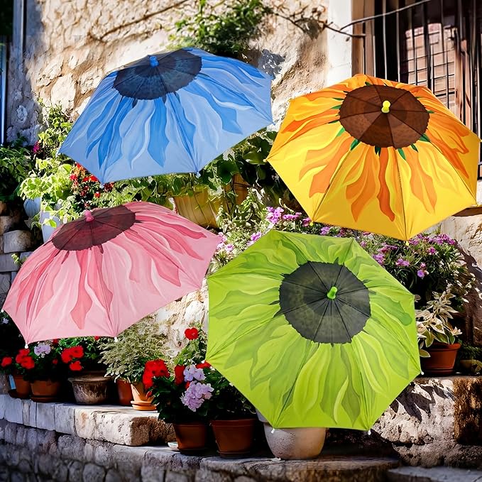 Plant Umbrellas for Outdoor Plants, Large Garden Plant Umbrella Shade Upgraded Adjustable Angle Height for Potted Plants Garden Beds