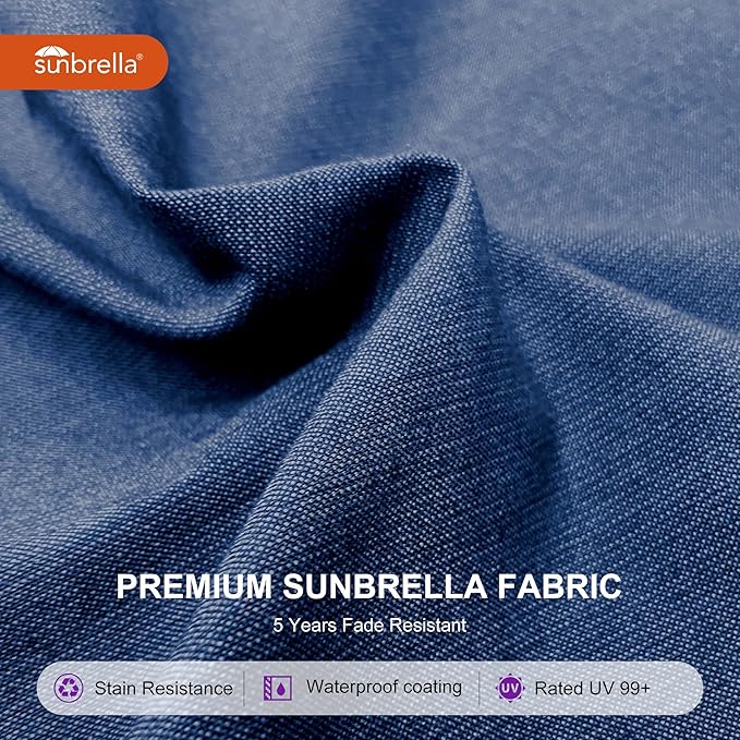 PURPLE LEAF 10' X 13' Cantilever Outdoor Patio Umbrella Large Heavy Duty 360° Rotation Double Top Offset Rectangular Umbrellas for Backyard Deck Pool, Spectrum Indigo