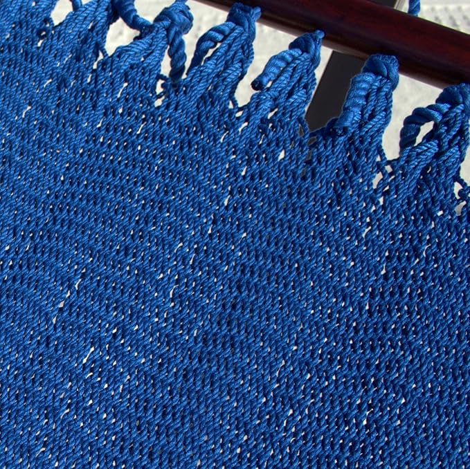 Double Caribbean Hammock - Soft-Spun Polyester - 48 inch (Dark Blue)