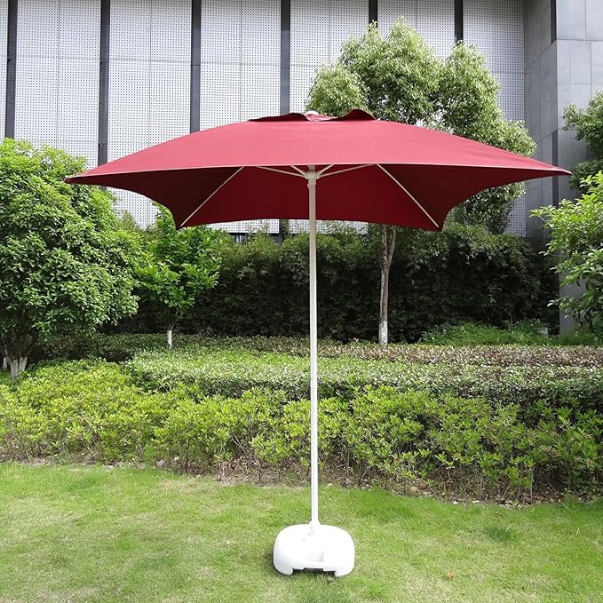 DULRLLY 6.6 x 6.6 Ft Square Umbrella Replacement Cover Patio Umbrella Replacement Canopy for 4 Ribs Umbrella Top Replacement Waterproof Outdoor Umbrella Fabric Replacement for Garden Umbrellas