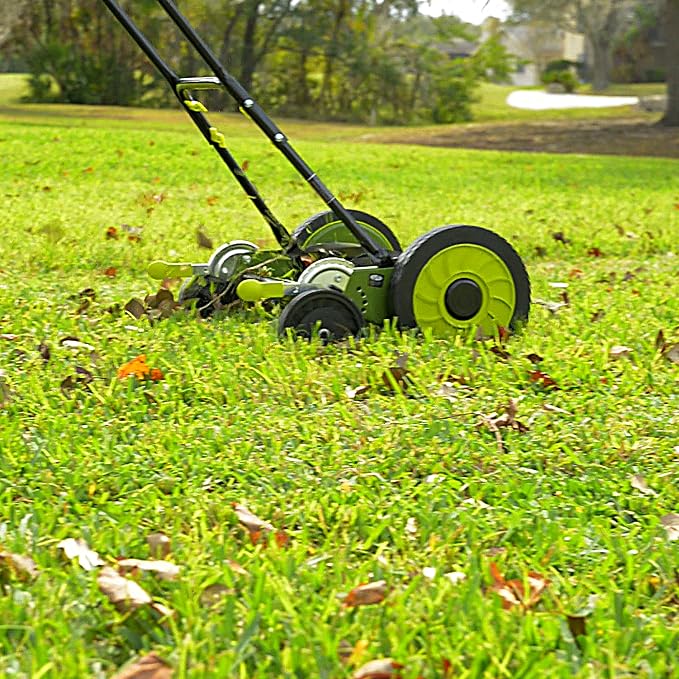 Sun Joe MJ504M Manual Reel Mower without Grass Catcher, 16"