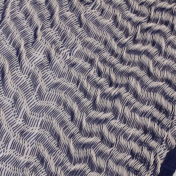 NOVICA Blue Purple Cotton Hand Woven Mayan Rope 2 Person XL Hammock, 'Ocean Waves' (Double)
