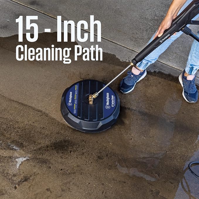 Westinghouse ePX3100v Electric Pressure Washer, 2100 Max PSI 1.76 Max GPM, Built-in Carry Handle & Universal 15” Pressure Washer Surface Cleaner Attachment