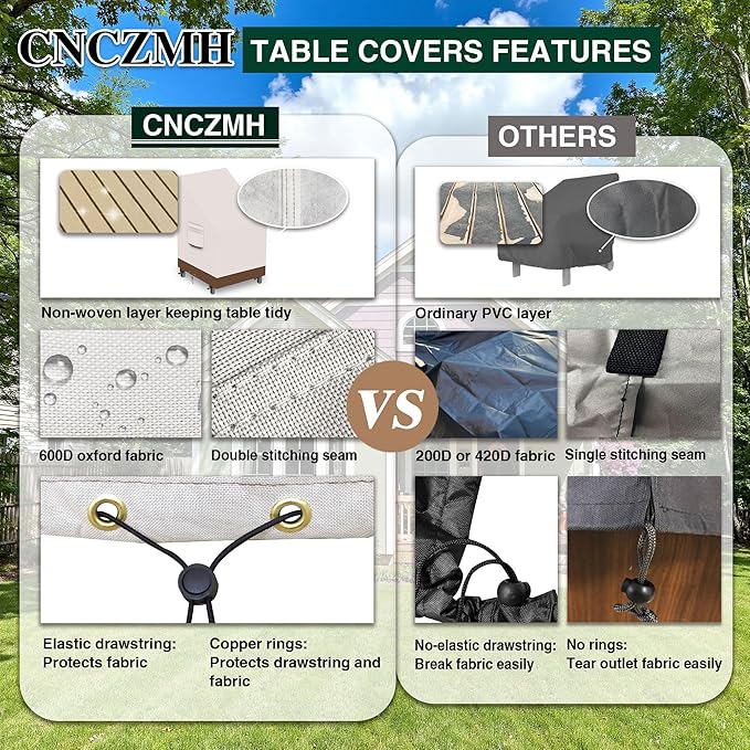 Heavy Duty Patio Chair Covers Waterproof Outdoor, 2 Pack 600D Patio Furniture Covers for Outdoor Rocking Swivel Adirondack Chairs, Lounge Deep Seat 30'' W x 34''D x 28''H/ 38.5''H Beige Brown