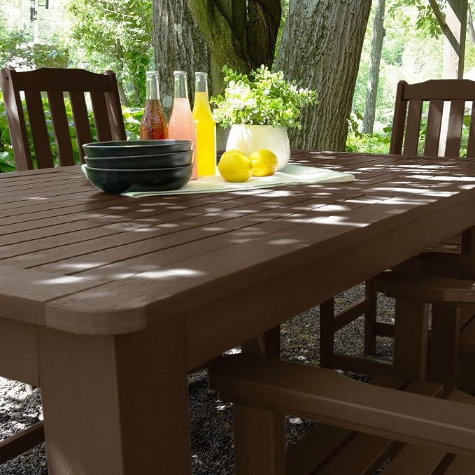 Highwood AD-ST7LH2CO4BA-ACE Lehigh 7pc Rectangular Counter Height Dining Set 72" x 42", Weathered Acorn