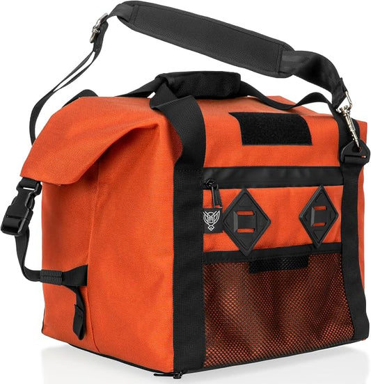 Xtreme Sight Line ~ AQUA G CUBƎ 25 Waterproof Faraday Bag for Small Generators and Electronics ~ Protects Against EMP/CME/EMF/RF ~ Diamond Form Faraday Lined Interior ~ Safety Orange