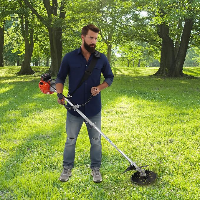 2-Stroke Gas Weed Trimmer, 42.7CC 1.25KW 6500RPM Gas Powered Weed Wacker Multi Yard Care Tools Hedge Trimmer Brush Cutter Blade with Trimming Heads for Forests Gardens Parks(42.7CC,1.25KW,6500RPM)