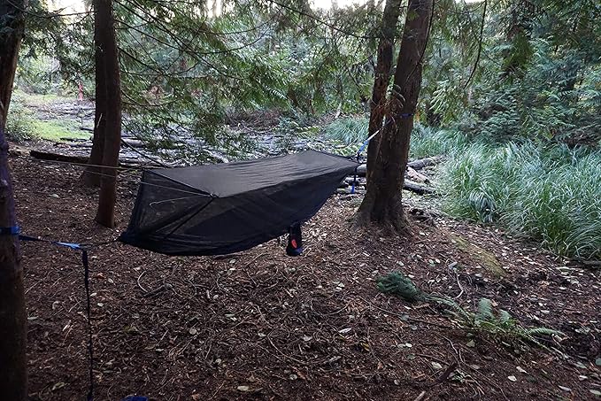 GRAND TRUNK Skeeter Beeter XT Hammock with Bug Net | 10’6” Parachute Nylon Camping Hammock, Carabiners & Hanging Kit | 400 lb Capacity | Olive & Khaki