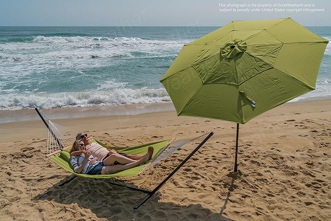Classic All-Weather Outdoor Hammock with Pillow Sunbrella® Fabric Deluxe Size (Spectrum Kiwi (#48023-0000))