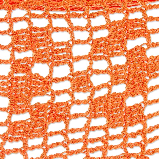 Novica Handmade Veranda in Orange Cotton Rope Hammock (Single)