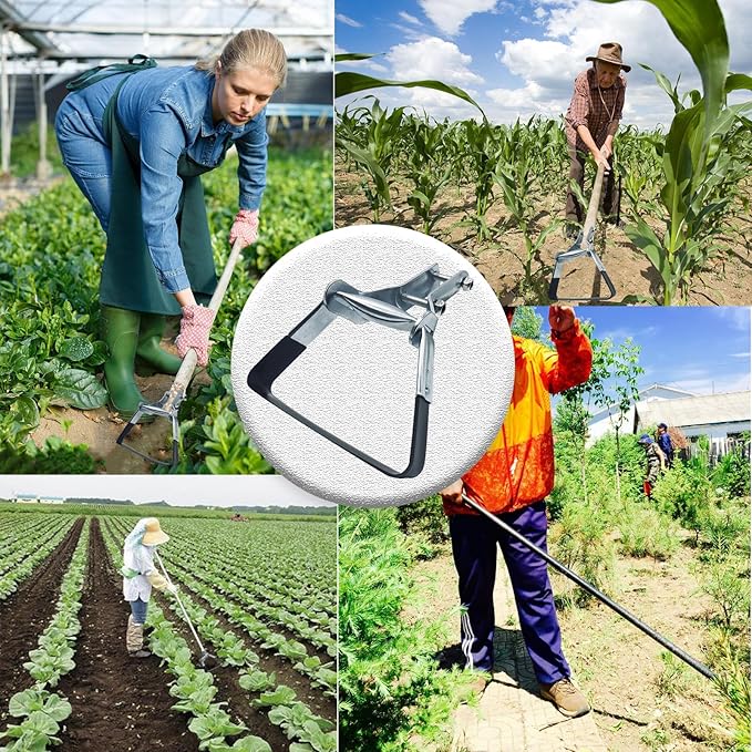 Garden Hoe Stirrup Hula Hoes Replacement Head Weeding Hoe Tool Action Weeder for Gardening Soil loosening