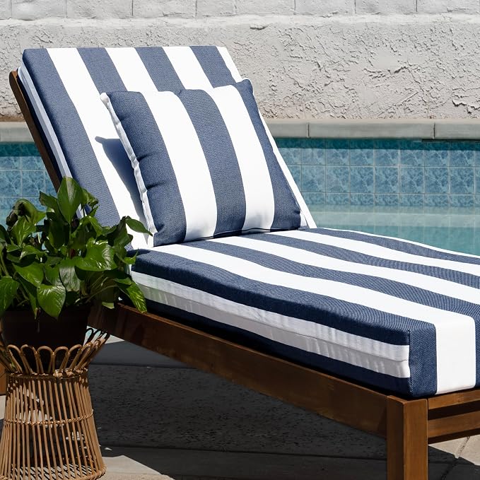 Honeycomb Outdoor Square Toss Pillow Covers, 18 x 18, 2-Pack | Textured Solid Indigo Blue Slipcovers, Water & Fade Resistant for Patio Furniture Set, Cover Only, No Insert