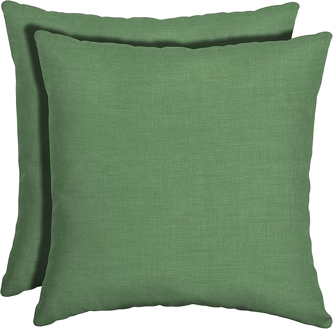 Arden Outdoor Toss Pillow, 2 Pack, 16 x 16, Rain-Proof, Fade Resistant Bright Moss Green Leala