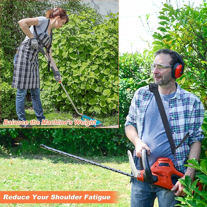 FIEIL Shoulder Strap for Weed Eater, Trimmer Shoulder Strap with Thicken 3D Air Cushion, Easy to Slide, Weed Eater Harness Compatible with String Trimmer & Leaf Blower (Reduced Stress)