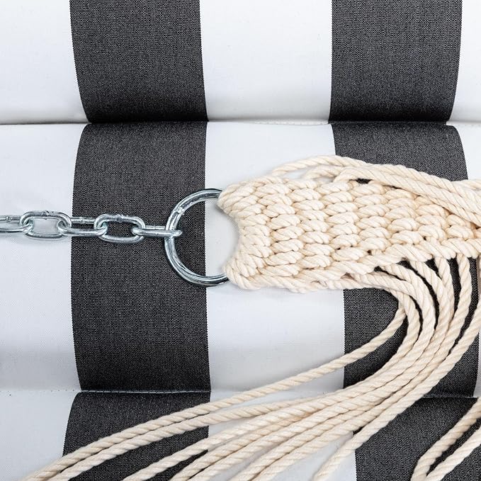 Hatteras Hammocks Cabana Classic Sunbrella Pillowtop Hammock with Free Extension Chains & Tree Hooks, Handcrafted in The USA, Accommodates 2 People, 450 LB Weight Capacity, 13 ft. x 55 in.