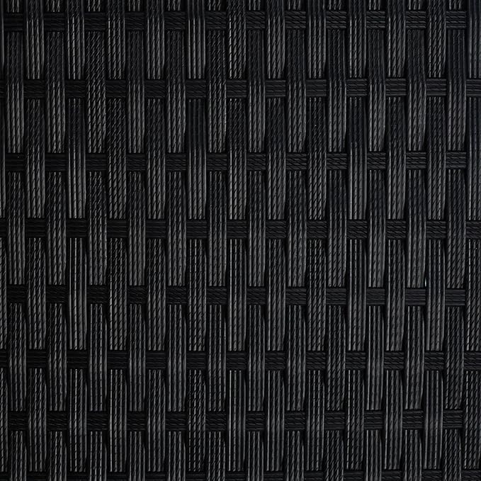 SAFAVIEH Outdoor Collection Madalina Black/Light Grey Wicker Conversation Patio Set