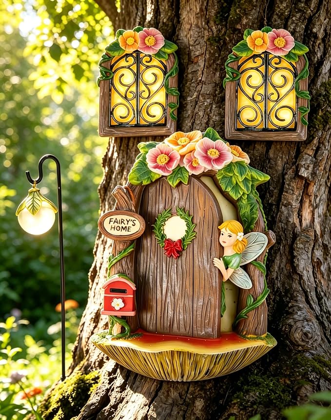 fairy door,fairy door for tree,fairy garden door,fairy garden accessories | fairy door kit,fairy decor,fairy garden accessories outdoor,fairy tree decorations outdoor,fairy door for wall,tree face