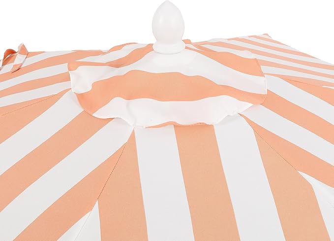 Eyely BMU1001 Halden 9 ft. Classic Cottage Tassel Market Patio Umbrella with Auto-Tilt, Crank