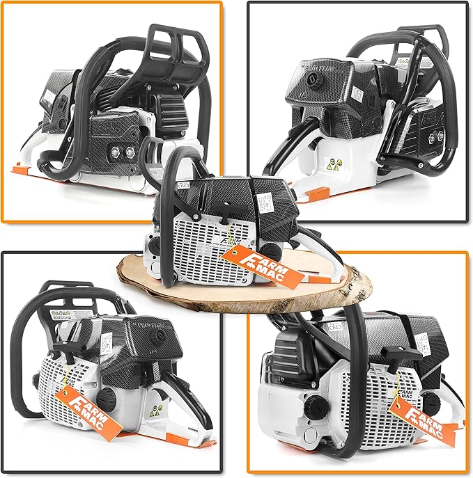 F660VW 92cc Gas Chainsaw, 24/25 Inch Alloy Bar & Chain, Professional Chain Saw for Tree Felling, 5.2KW 6.4HP 2-Cycle Gasoline Chainsaw,Wood Cutting, Milling – Compatible with MS660 G660 Parts