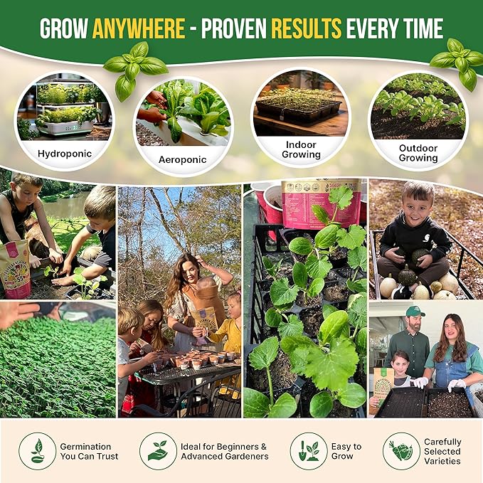 21 Culinary Herb Seeds Variety Pack - Heirloom, Non-GMO, Herb Seeds for Planting Outdoor and Indoor - Home Gardening. Over 11,400+ Seeds Including Rosemary, Thyme, Oregano, Mint, Basil, Parsley & More