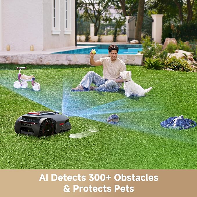MOVA LiDAX Ultra 2000 Robot Lawn Mower with 4G with Garage for 0.5 Acre, No Wire No RTK+360° 3D LiDAR+AI Vision, 45% Slope, Cut Height 1.2"-3.9", 150 Multi-Zone,Edge Cutting(Garage Shipped Separately)