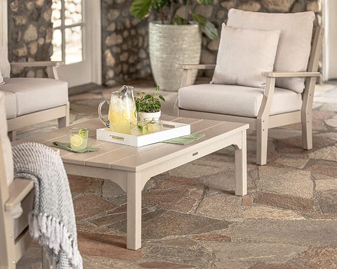 Martha Stewart by POLYWOOD® Chinoiserie Coffee Table in White