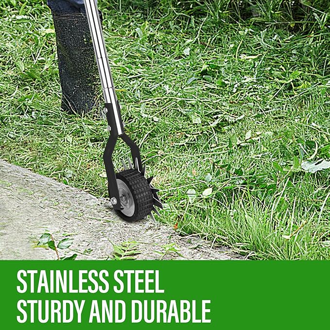 YEELOR Wheel Rotary Edger, Adjustable Length Lawn Edger, Stainless Steel Lawn Tool, Lawn Tool for Manual Edger, Sidewalks, Gardens, Driveways and Flower Bed Edging