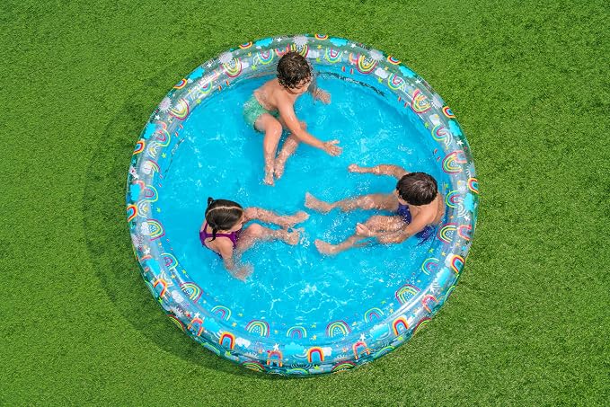 Bestway | Rainbow Inlatable Kids Play Pool, Swimming Pool Toys, Water Pool Toys, Inflatable Baby, Kids Pool for Outdoors