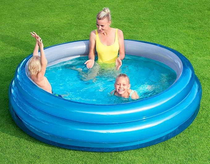 H2OGO! Big Metallic 3-Ring Inflatable Play Pool