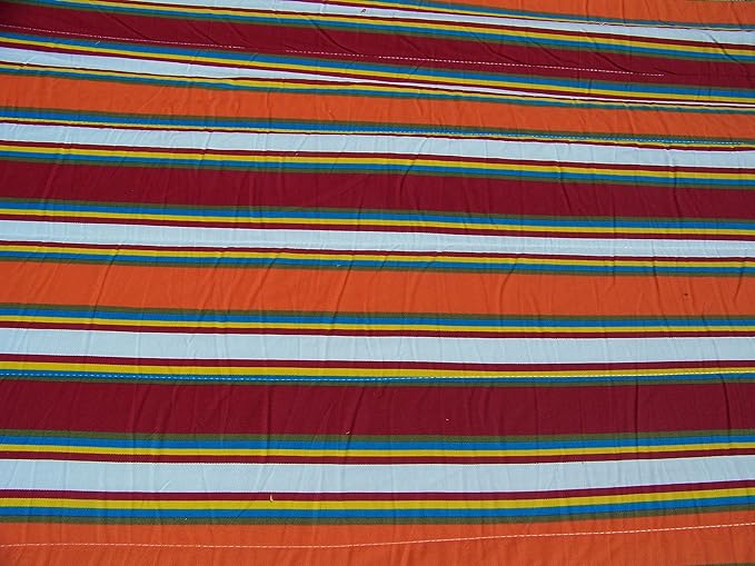 Deluxe Quilted Elegant Fiesta Stripe, Double Padded Hammock Bed w/Pillow. 2 Person Bed. 425 LB Capacity. Stand NOT Included