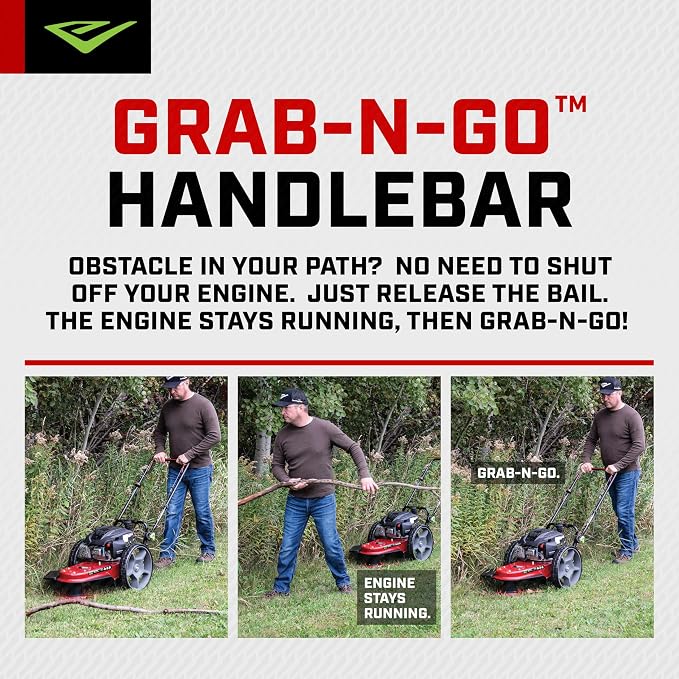 Earthquake Walk Behind String Mower With 160cc Viper 4-Cycle Engine, 22” Cutting Diameter, 14” Never-Go-Flat Wheels, Easy Assembly, Adjustable Handlebar, 40314