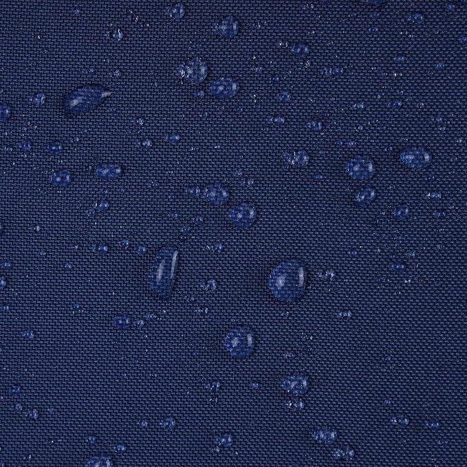 Phantoscope Pack of 2 Outdoor Waterproof Throw Pillow Covers with Contrast Piping, Decorative Square Cushion Case Patio Pillows for Couch Tent, Dark Blue 18x18 inches