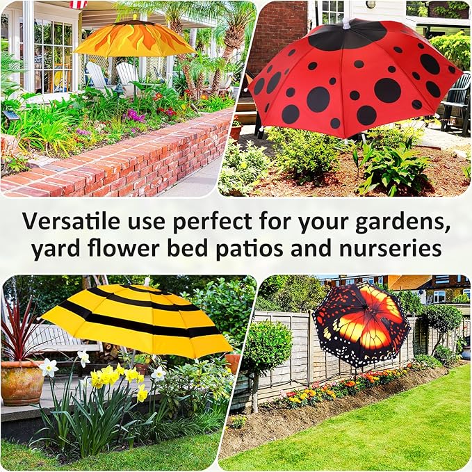 Plant Umbrellas for Outdoor Plants, Large Garden Plant Umbrella Shade Upgraded Adjustable Angle Height for Potted Plants Garden Beds