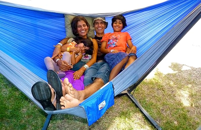 Hammock Bliss Triple - The Largest Portable Hammock on Planet Earth. Huge, King Plus Size, Multi Person, Family, 2 or 3 or Tall Person Camping Hammock. Extra Wide, Extra Long, Extra Comfortable