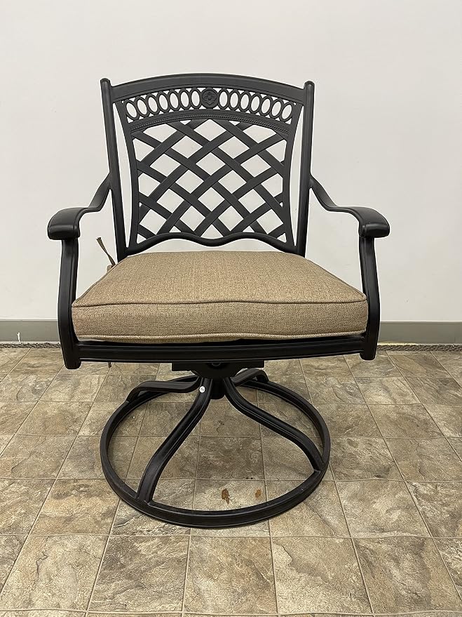 St Augustine Outdoor Cast Aluminum Powder Coated 11-Piece Dining Set with Extendable 48x132 Table (with 10 Swivel Rocking Chairs)